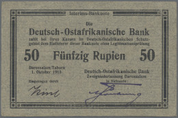 Deutschland - Kolonien: Deutsch-Ostafrikanische Bank, Großes Konvolut Mit 18 Ban - Otros & Sin Clasificación