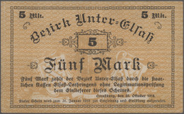 Deutschland - Länderscheine: Elsaß-Lothringen, Unter-Elsaß, 5 Mark, 25.10.1918, - Other & Unclassified