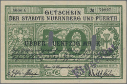 Deutschland - Notgeld: Nürnberg Und Fürth, Stadt, 5, 10, 20 Und 50 Mark 1918, Je - Altri & Non Classificati