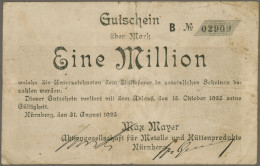 Deutschland - Notgeld - Bayern: Nürnberg, Max Mayer AG, 1 Million Mark, 31.8. - - Lokale Ausgaben