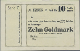 Deutschland - Notgeld - Rheinland: Oberstein, Banken, 1, 2, 10 Goldmark, Kundens - [11] Emissioni Locali