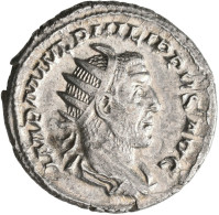 Philippus I. Arabs (244 - 249): Antoninian, Drapierte Und Gepanzerte Büste Mit S - The Military Crisis (235 AD Tot 284 AD)