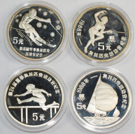 China - Volksrepublik: Sport Auf Münzen, Olympiade Calgary Und Seoul, 4 Münzen Z - Chine