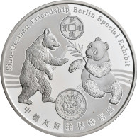 China - Volksrepublik: China Panda 1 OZ Sonderausgabe World Money Fair Berlin 20 - Chine