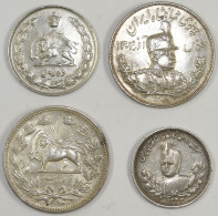 Iran: 4 Münzen Aus Persien, Dabei 10 Riel 1341; 2000 Dinar 1332 (1913); 5000 Din - Iran
