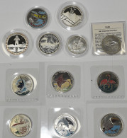 Kuba: Lot 12 Münzen, Davon 7 X Koloriert. Dabei Tiermotive, Flugzeug, Schiffe, F - Cuba