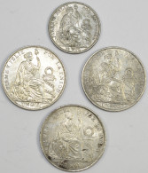 Peru: Lot Mit 3 X 1 Sol (Un Sol) 1872, 1893 Und 1915 Sowie ½ Sol 1923. Lot 4 Stü - Pérou