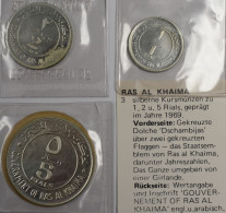 Vereinigte Arabische Emirate: Ras Al Khaima: 1, 2 Und 5 Riyals 1969 / 1389 (auf - Emiratos Arabes