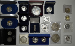 Alle Welt: Sammlung "bessere" Silbermünzen. Dabei 2 X 20 CAD Aus Der Fliegerseri - Other & Unclassified