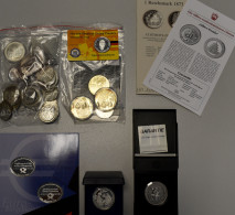 Alle Welt: Sammlung Diverse Münzen, Dabei ATS, CHF, Drittes Reich, Medaillen Sow - Autres & Non Classés