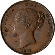 Großbritannien: Victoria 1837-1901: 1 Penny 1841, Ohne Doppelpunkt Nach REG, KM# - Otros & Sin Clasificación