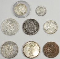 Italien: Lot 8 Münzen; Königreich 5 Lire 1808 M, Lombardei Provisorische Regieru - 1861-1878 : Víctor Emmanuel II