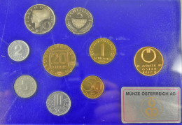 Österreich: Sammlung ATS Kursmünzensätze (Österreichischer Kleinmünzensatz) Der - Austria