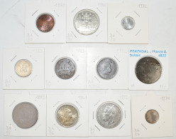 Portugal: Portugal/Portugiesisch Indien; Lot 11 Münzen; Dabei 1 Rupia 1882; 10 R - Portugal