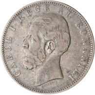 Rumänien: Carol I. 1866-1881-1914: 5 Lei 1884 B, Seltener Jahrgang. KM# 17.1, Da - Romania