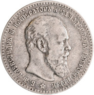 Russland: Alexander III. 1881-1894: Rubel 1891, St. Petersburg, АГ. KM# Y 46, Bi - Rusia