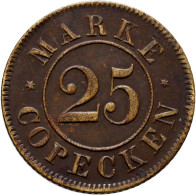 Russland: Alexander III. 1881-1894: 25 Kopeken O.J. (1885) Des Consum Vereines I - Russie