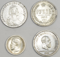 Russland: Lot 3 Münzen, Dabei: Krönungsrubel 1883, 50 Kopeken 1896 Sowie Rubel 1 - Russland