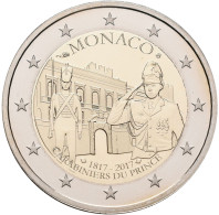 Monaco: Albert II. 2005-,: 2 Euro 2017, 200 Jahre Fürstliche Karabinierskompanie - Mónaco