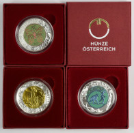 Österreich: Lot 3 X 25 Euro Der Jahre 2009 Astronomie, 2014 Evolution Sowie 2017 - Oostenrijk