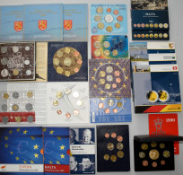 Euromünzen: Schachtel Mit Diversen Kursmünzensätzen Und Sets. Dabei Off. €-KMS A - Other & Unclassified