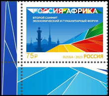 RUSSIA 2023-49 Economy Politics: Russia - Africa Summit. CORNER, MNH - Autres & Non Classés