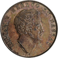 Nassau: Wilhelm 1816-1839: Gulden 1838, AKS 43, Jaeger 44, Prachtvolle Patina, V - Other & Unclassified