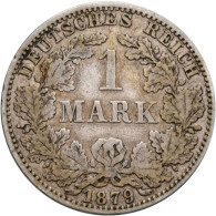 Umlaufmünzen 1 Pf. - 1 Mark: 1 Mark 1879 A, Jaeger 9. Seltener Jahrgang, Sehr Sc - Taler En Doppeltaler