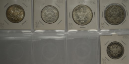 Umlaufmünzen 2 Mark Bis 5 Mark: Lot 23 Silbermünzen; Baden 5 Mark 1902, 2 Mark 1 - Taler & Doppeltaler