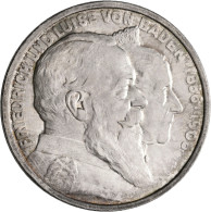 Baden: Friedrich I. 1852-1907: 5 Mark 1906, Goldene Hochzeit, Jaeger 35, Vorzügl - Taler Et Doppeltaler