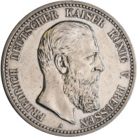 Preußen: Friedrich III. 1888: 5 Mark 1888 A, Jaeger 99. Gereinigt, Poliert, Klei - Taler Et Doppeltaler