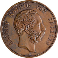 Sachsen: Albert 1873-1902: 5 Mark Große Kupfer Medaille 1899, 800-Jahrfeier Des - Taler & Doppeltaler