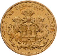 Hamburg - Anlagegold: Freie Und Hansestadt: 20 Mark 1878. Jaeger 210. Je Ca. 7,9 - 5, 10 & 20 Mark Oro