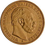 Preußen - Anlagegold: Wilhelm I. 1861-1888: Lot 4 Stück; 20 Mark 1875 A, 1883 A, - 5, 10 & 20 Mark Or