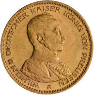 Preußen - Anlagegold: Wilhelm II. 1888-1918: 20 Mark 1913 A, Uniform, Jaeger 253 - 5, 10 & 20 Mark Oro