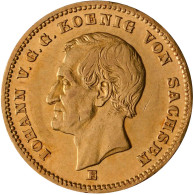 Sachsen - Anlagegold: Johann 1854-1873: 20 Mark 1872 E, Jaeger 258. 7,93 G, 900/ - 5, 10 & 20 Mark Oro