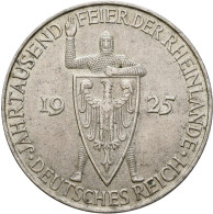 Weimarer Republik: 5 + 3 Reichsmark 1925 D, Rheinlande, Jaeger 322 Und 321. Sehr - Otros & Sin Clasificación