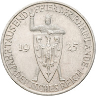 Weimarer Republik: 5 Reichsmark 1925 A, Rheinlande, Jaeger 322. Kleine Kratzer, - Autres & Non Classés