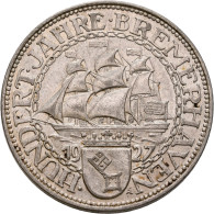 Weimarer Republik: 5 Reichsmark 1927 A, Bremerhaven, Jaeger 326, Feine Kratzer, - Otros & Sin Clasificación