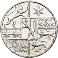 Weimarer Republik: 3 Reichsmark 1927 A, Universität Marburg, Jaeger 330, Leicht - Sonstige & Ohne Zuordnung