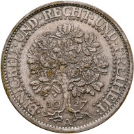 Weimarer Republik: 5 Reichsmark 1927 A, Eichbaum, Jaeger 331. Sehr Schön. - Autres & Non Classés