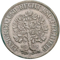 Weimarer Republik: 5 Reichsmark 1928 F, Eichbaum, Jaeger 331. Sehr Schön. - Other & Unclassified