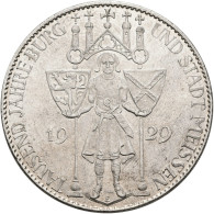 Weimarer Republik: 5 Reichsmark 1929 E, Meißen, Jaeger 339, Feine Kratzer, Vorzü - Autres & Non Classés