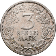 Weimarer Republik: 3 Reichsmark 1931 F, Kursmünze, Jaeger 349. Kleine Kratzer Se - Other & Unclassified