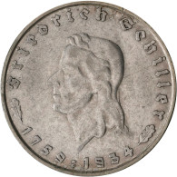 Drittes Reich: 5 Reichsmark 1934 F + 2 Reichsmark 1934 F, Schiller, Jaeger 359, - Other & Unclassified