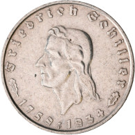 Drittes Reich: 5 Reichsmark 1934 F + 2 Reichsmark 1934 F, Schiller, Jaeger 359, - Sonstige & Ohne Zuordnung