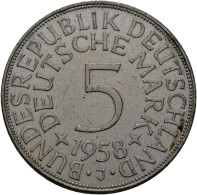 Bundesrepublik Deutschland 1948-2001: 73 X 5 DM Kursmünzen Silberadler (J. 387), - Andere & Zonder Classificatie