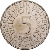 Bundesrepublik Deutschland 1948-2001: 73 X 5 DM Kursmünzen Silberadler (J. 387), - Sonstige & Ohne Zuordnung