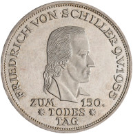 Bundesrepublik Deutschland 1948-2001: 5 DM 1955 F, Friedrich Schiller, Jaeger 38 - Sonstige & Ohne Zuordnung