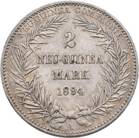 Deutsch-Neuguinea: 2 Neu-Guinea Mark 1894 A, Paradiesvogel, Jaeger N706, Winzige - German New Guinea